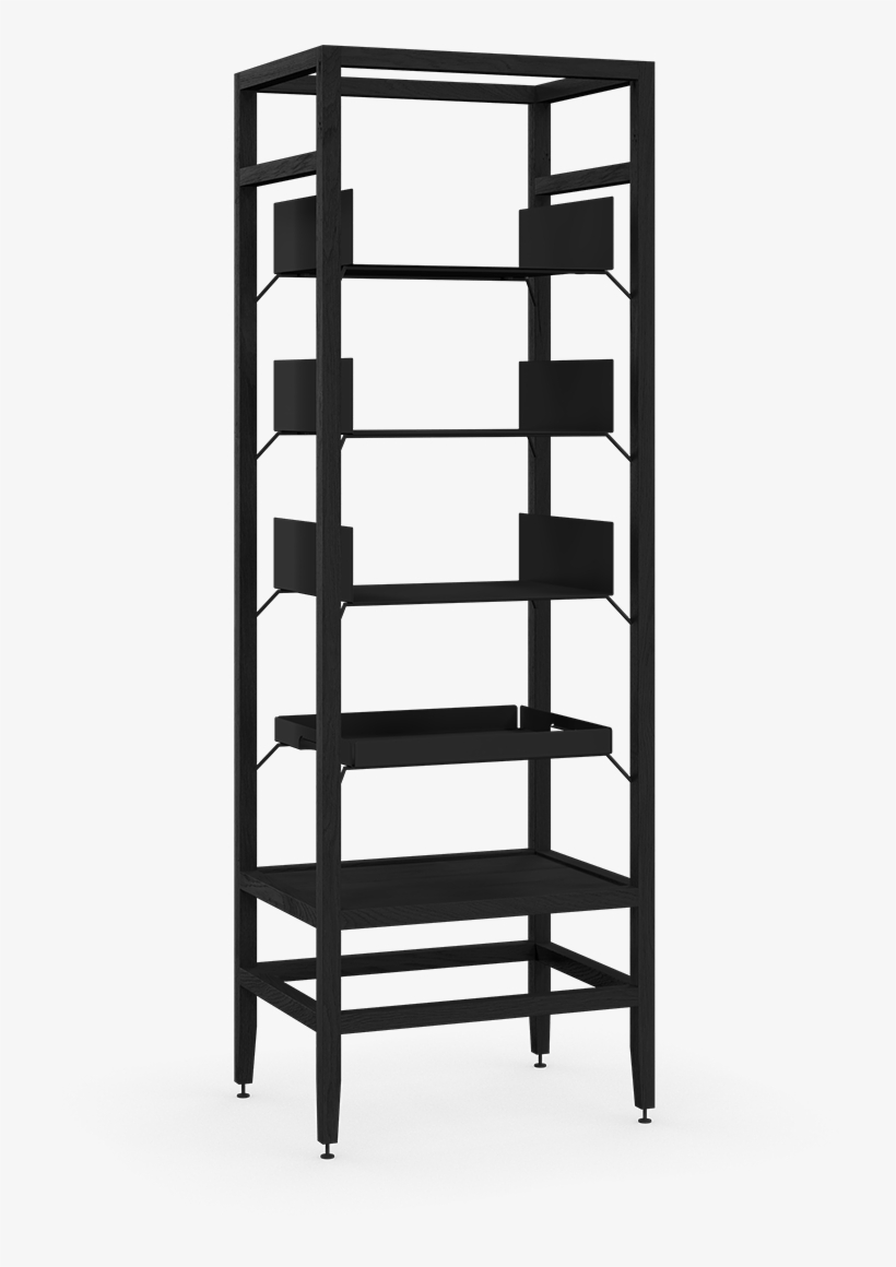 Coquo Volitare Midnight Black Stained Oak Solid Wood - Shelf, transparent png #9216126
