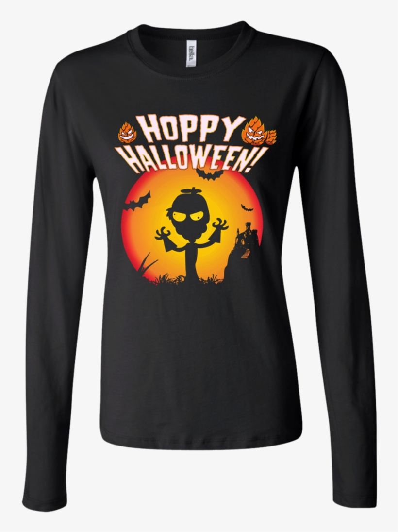 Hoppy Halloween Hop Head Zombie & Hopumpkins Junior - Long-sleeved T-shirt, transparent png #9217149
