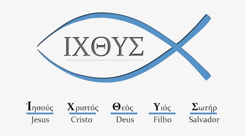 Logos Do Reino Peixe2 Ichthus - Christian Symbols Fish, transparent png #9217156