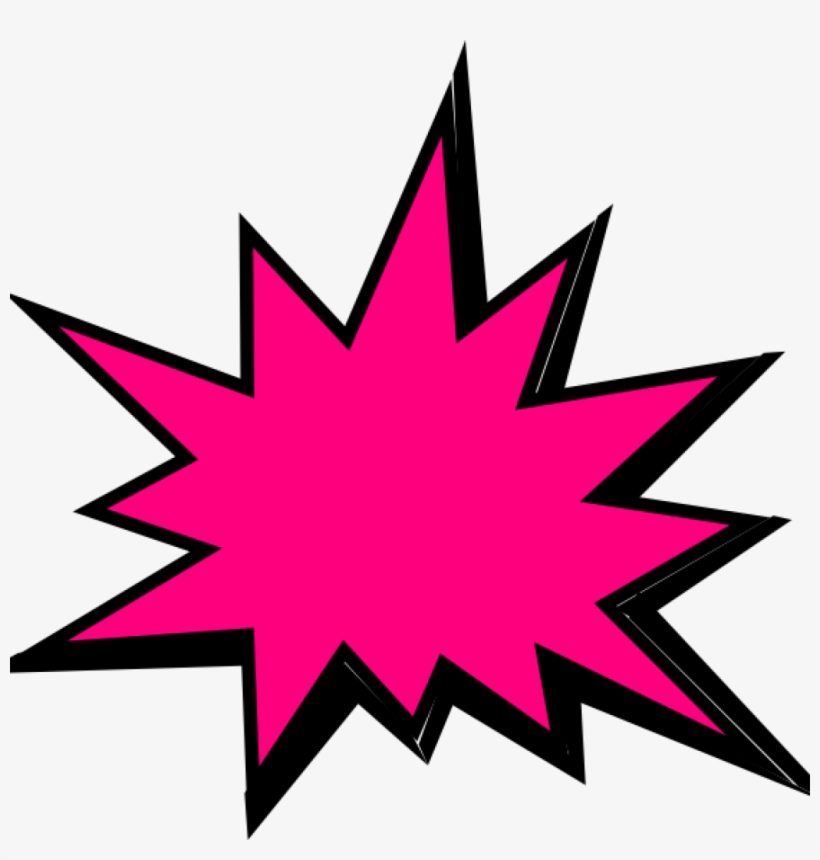 Pow Clipart Pink Comic Pow Clip Art At Clker Vector - Comic Book Background Png, transparent png #9217314