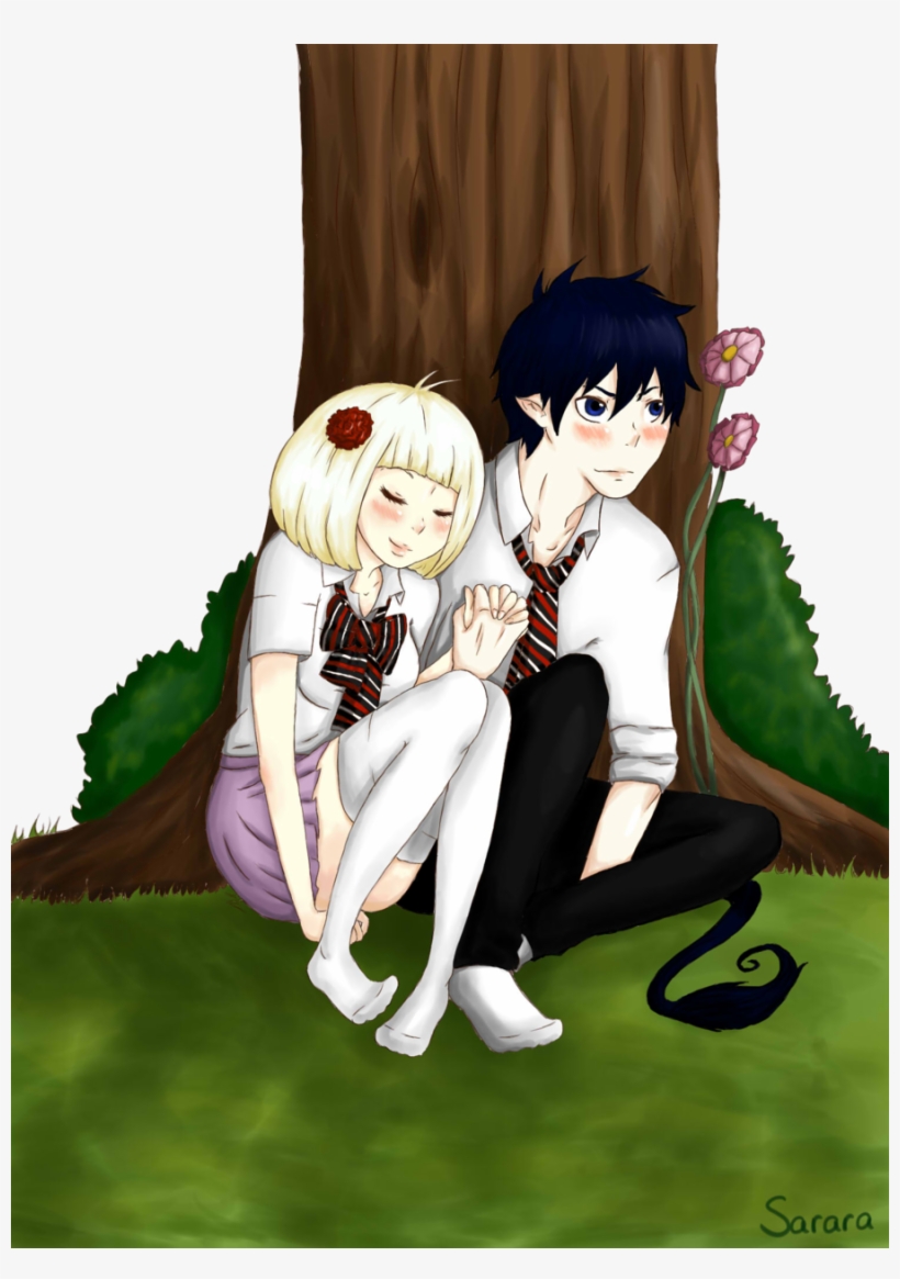Rin Okumura Shiemi Moriyama Rin X Shiemi Ane Ao No - Cartoon, transparent png #9217526