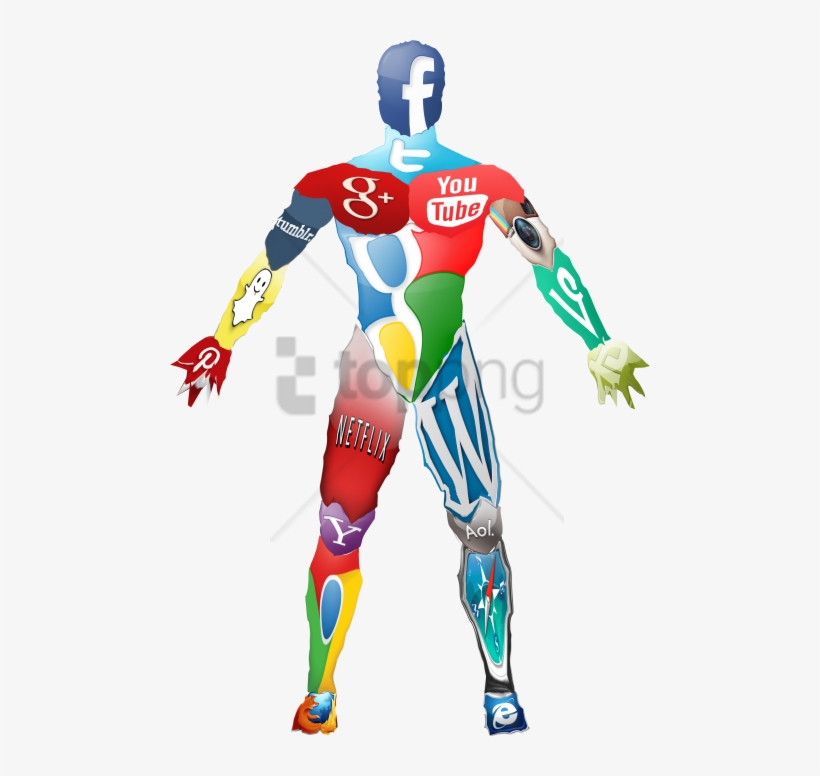 Free Png Social Media Icon Body Collage - Superhero, transparent png #9218017