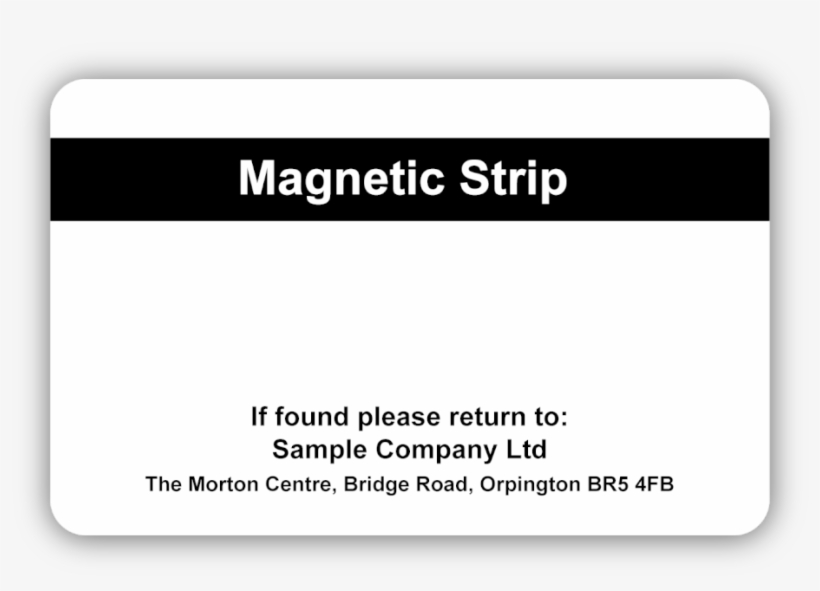 Landscape Magnetic Strip Card Setup 20 Back - Back Of Id Card Sample, transparent png #9218022