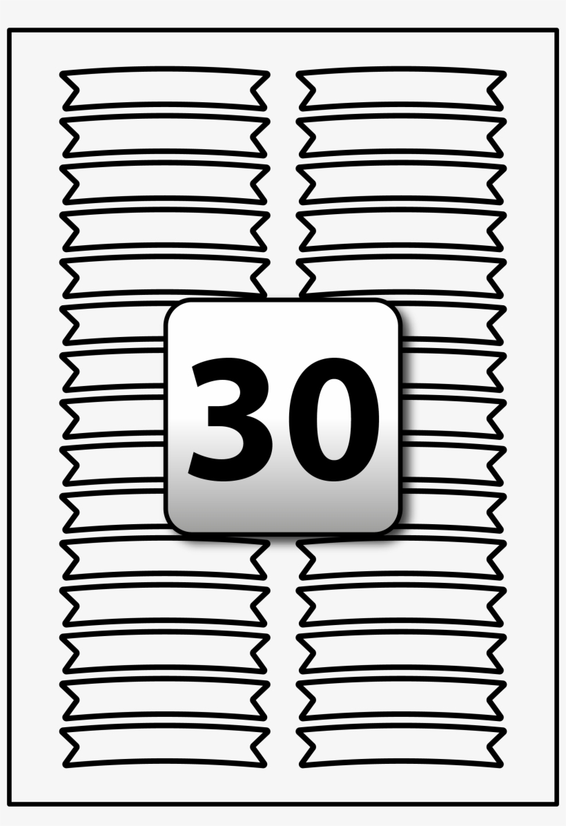 30 Custom Labels Per A4 Sheet - Number, transparent png #9218852
