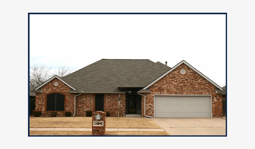 Luxurious Home With Brick Wall Design - Roof, transparent png #9218870