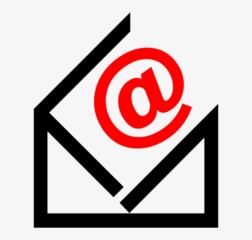 Vector Illustration Of Email Correspondence @ Sign - Circle, transparent png #9218931