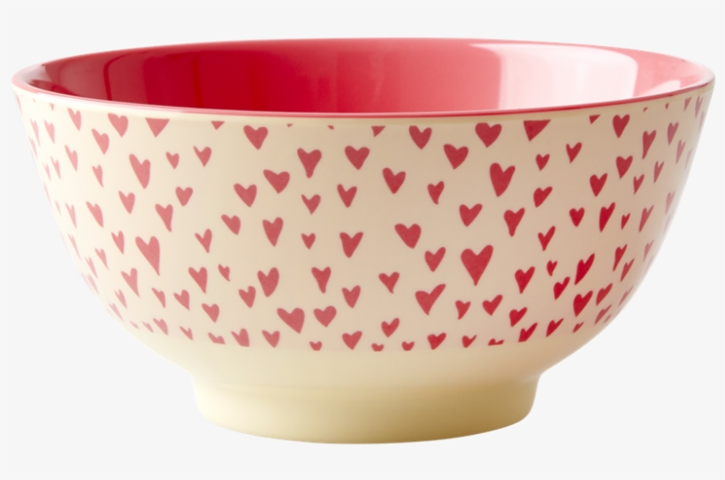 Small Heart Print Melamine Bowl By Rice Dk - Bowl, transparent png #9219019