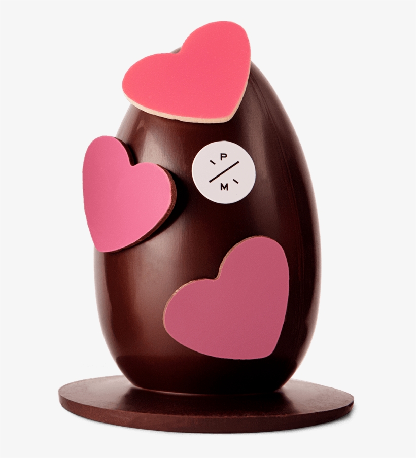 Small Lovely Heart Egg, Dark Chocolate - Heart, transparent png #9219083