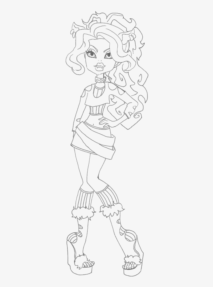 Clawdeen Wolf Monster High Coloring Pages - Monster High Coloring Pages Clawdeen Wolf, transparent png #9219169