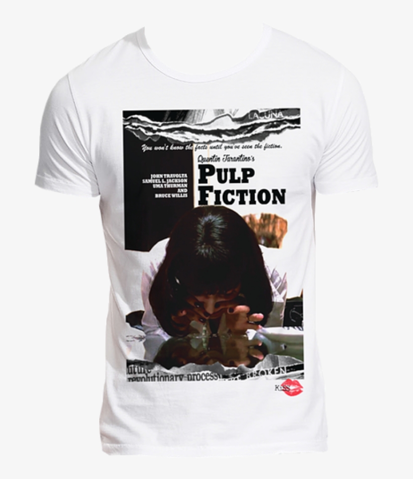 Mia Pulp Kiss T-shirt - Audrey Hepburn Tattoo T Shirt, transparent png #9219486