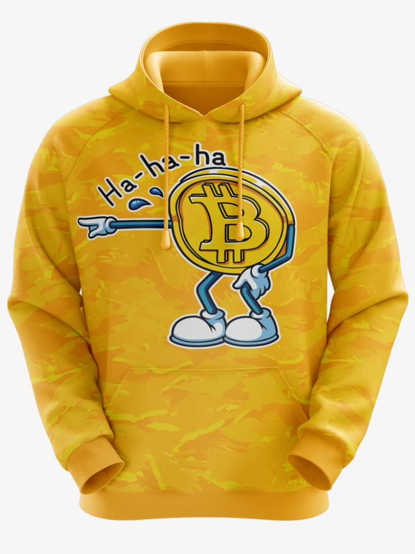 Bitcoin Hoodie - Gold - Sweatshirt, transparent png #9219493