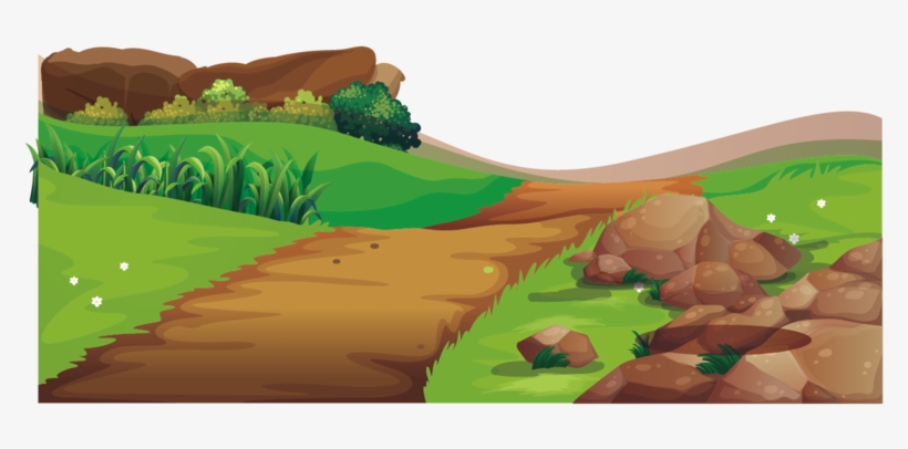 Illustrator Farm Scene Illustration Adobe Road - Farm Road Cartoon Png, transparent png #9219731