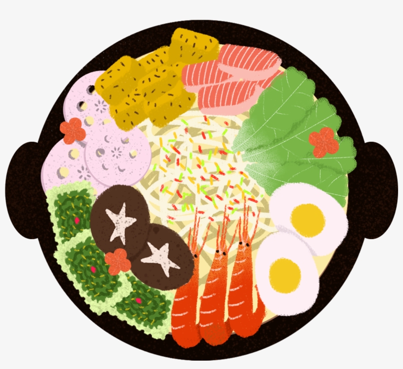 Hand Drawn Hot Pot Army Food Png And Psd - Circle, transparent png #9219997