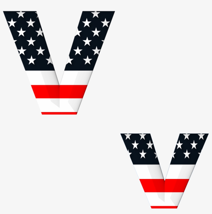 Letras Con La Bandera De Estados Unidos, transparent png #9220123