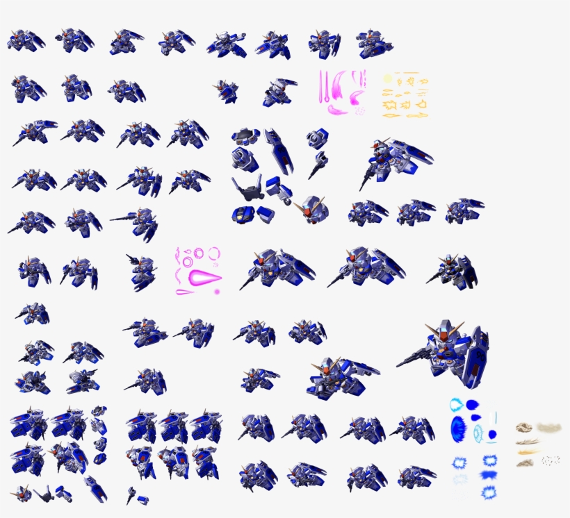 Gundam Pixel Sprite Sheet, transparent png #9220783