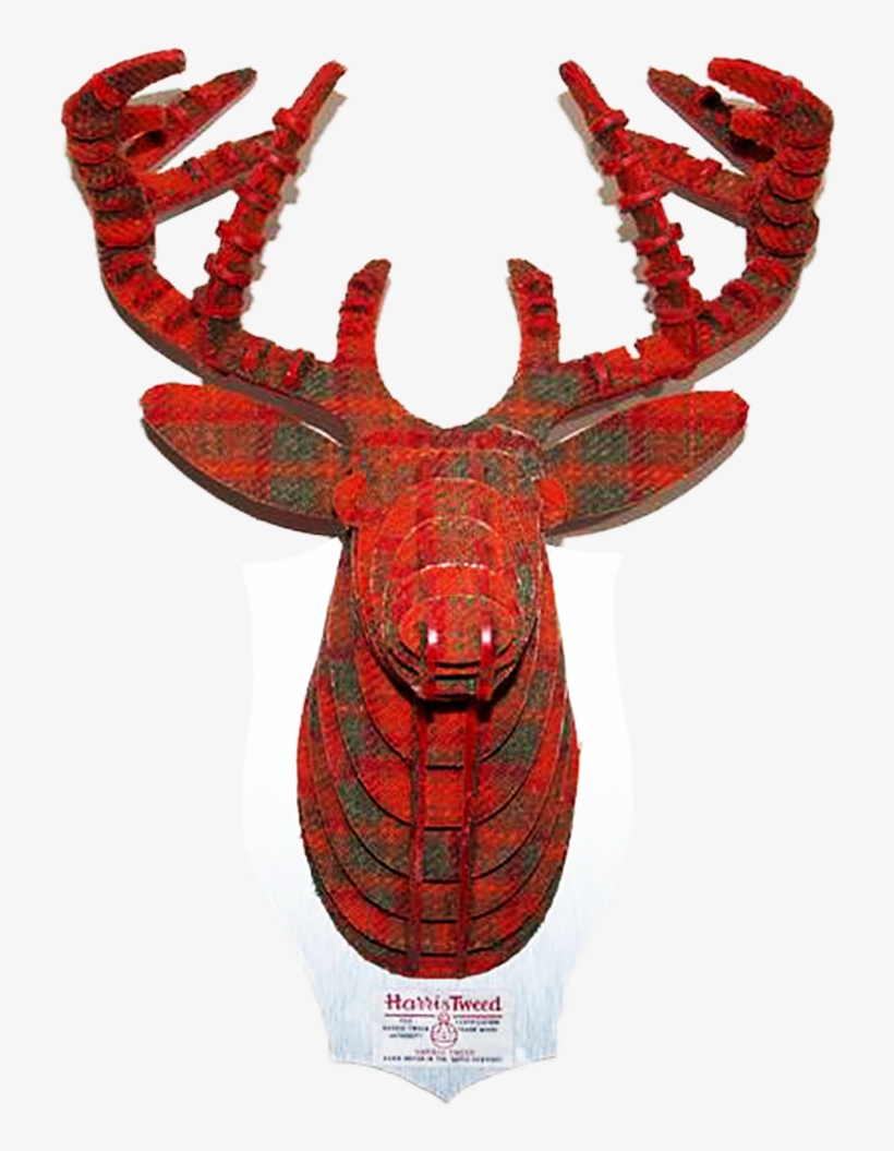 Large Harris Tweed Stag Sculpture - Elk, transparent png #9221198