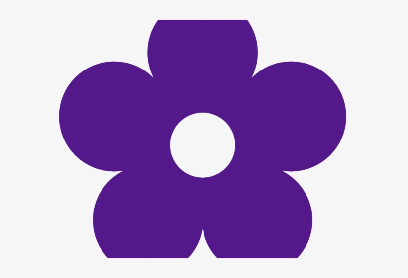 Cute Flower Clipart - Purple Flower Clipart, transparent png #9221329