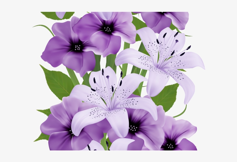 Mauve Clipart Lavender Floral Clipart Of Flowers Bouquet Free