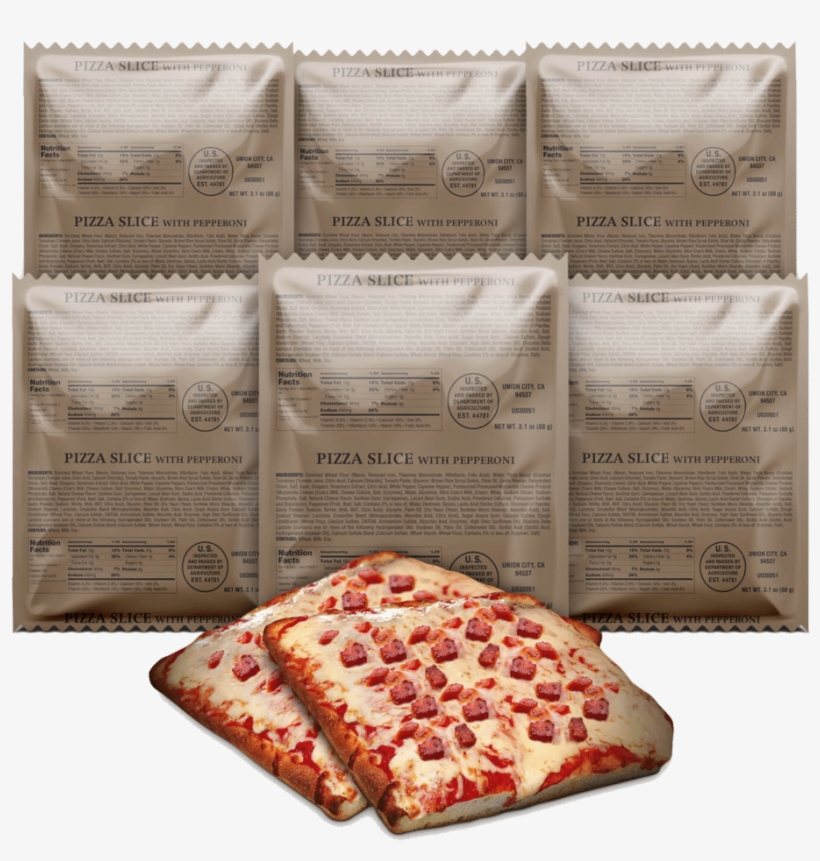 Pizza Slice With Pepperoni Package Case Of 6 Slices - Pizza, transparent png #9222256