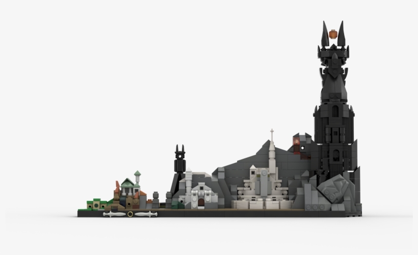 Lego Lotr Skyline Model - Castle, transparent png #9222293