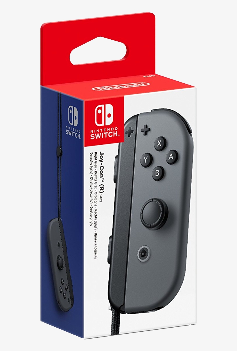 Nintendo Switch Joy Con Controller Right Grey - Nintendo Switch Joy Con R, transparent png #9222531