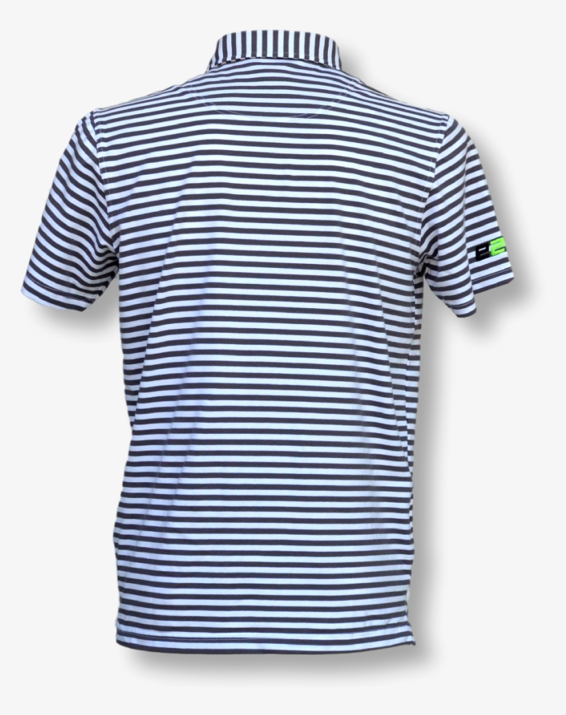Polo De Hombre Gris Y Blanco Rayas - Polo Shirt, transparent png #9223340