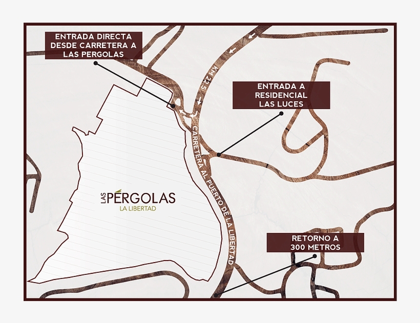 Mapa Ubicacion Las Pergolas La Libertad - Diagram, transparent png #9224334