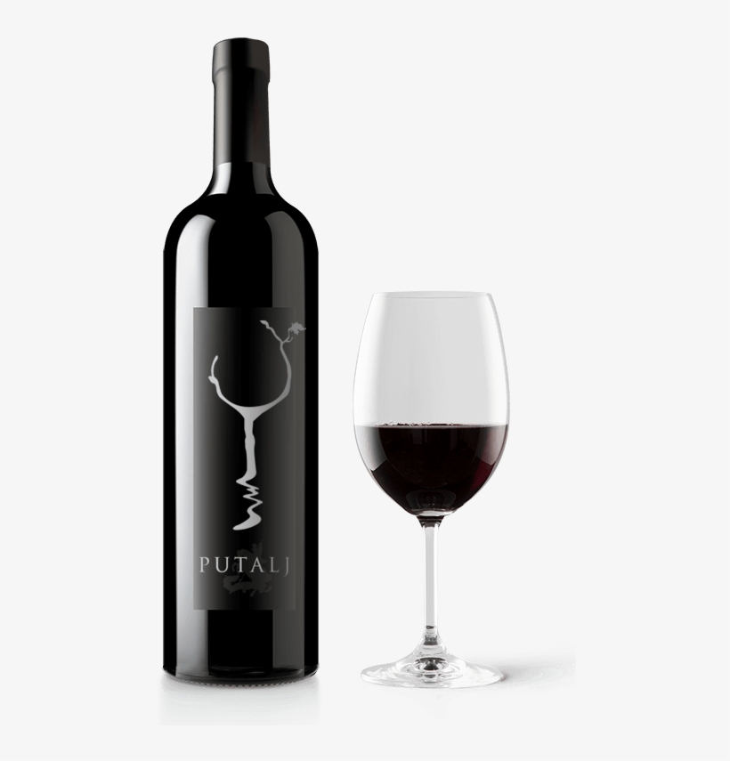 Putalj Wine - Vector Bottle Wine Black, transparent png #9224631