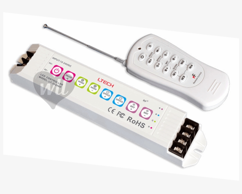 Rgb 3600 Controller With Remote 18a - Light-emitting Diode, transparent png #9226044