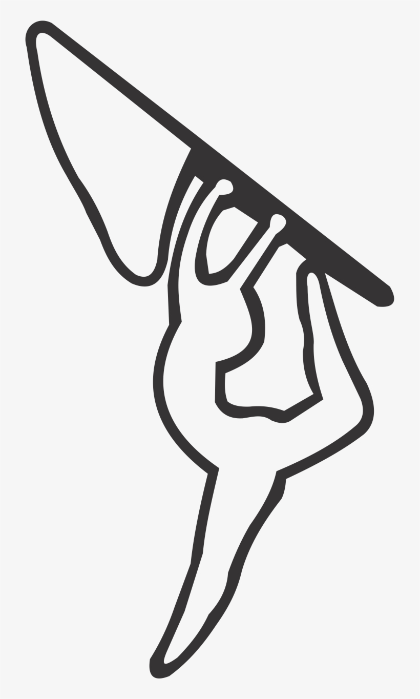 Colorguard Flag Girl - Girl With Color Guard Flag, transparent png #9227141