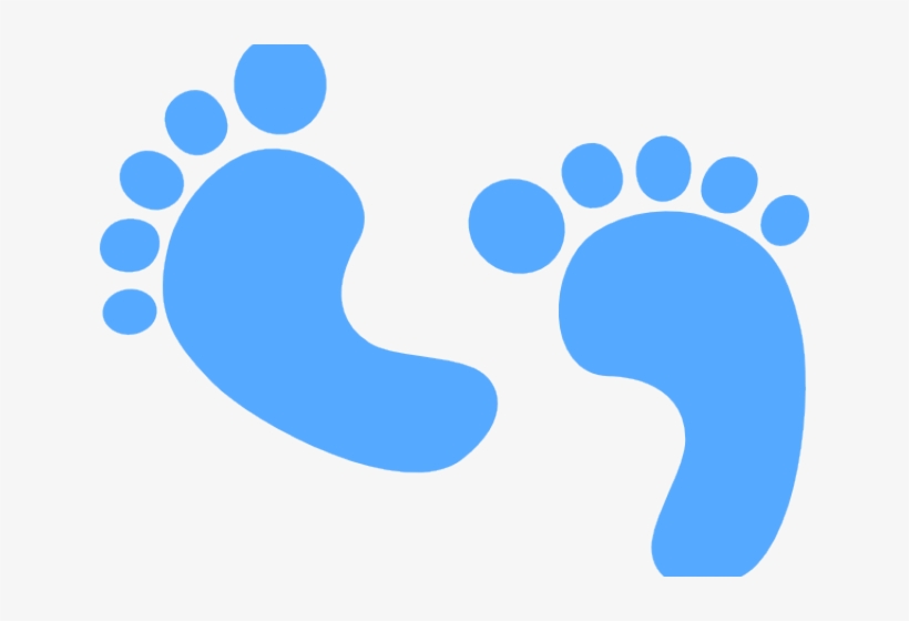 Light Blue Clipart Blue Baby Foot - Baby Foot Clipart Black And White, transparent png #9227248
