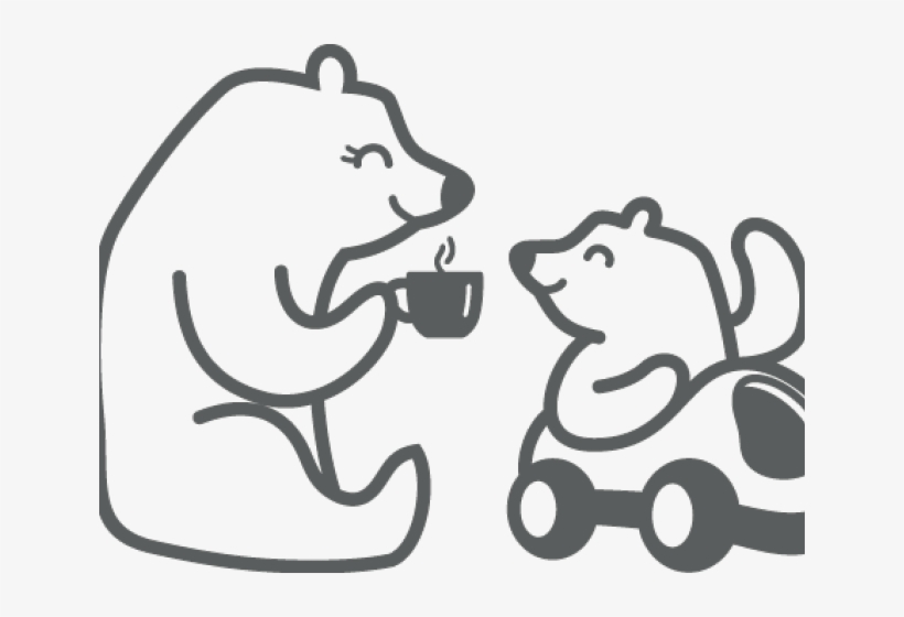 Drawn Bear Mama Bear - Cartoon, transparent png #9227395