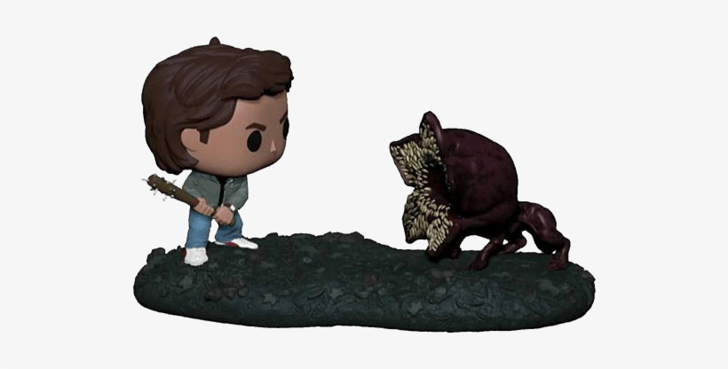 Funko Pop Movie Moments Sranger Things Steve Vs Demodog - Figurine, transparent png #9227543