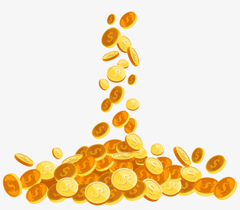 Coin Euclidean Vector - Gold Coins Vector Png, transparent png #9228100