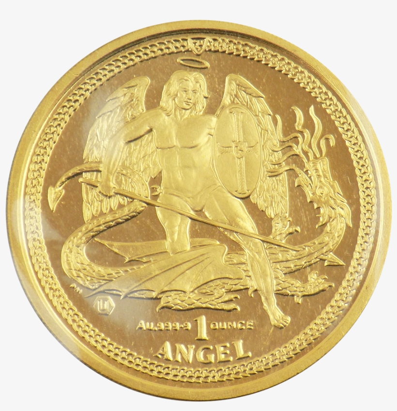 Pre-owned Isle Of Man Angel 1oz Gold Coin - Coin, transparent png #9228318