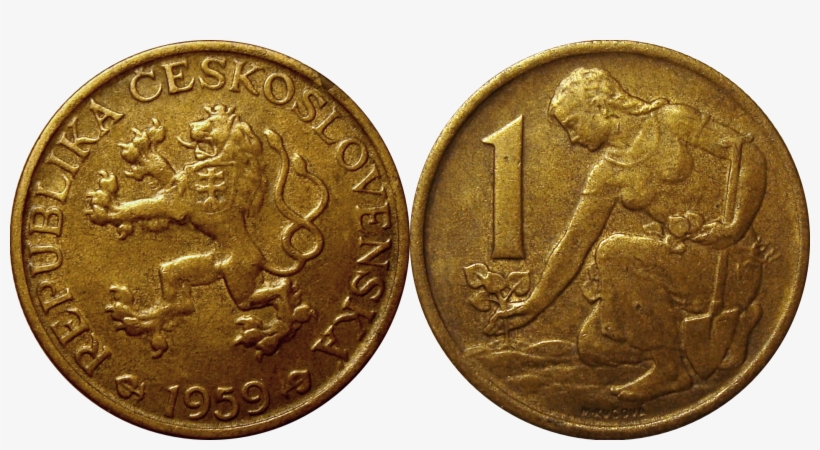 1 Koruna Csk - First Canadian Dollar Coin, transparent png #9228472