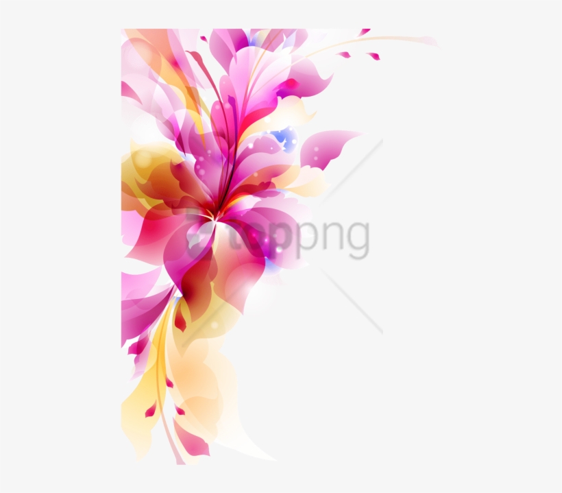 Free Png Colorful Floral Design Png Png Image With - Colorful Flower Vector Png, transparent png #9230545