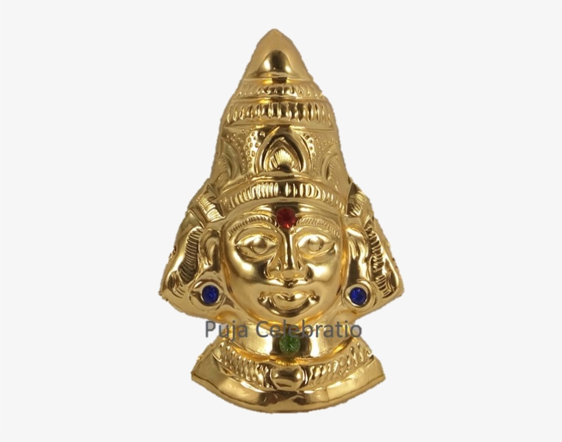 Amman Face Brass Metal Varalakshmi Puja Festival Products - Amman Face In Brass, transparent png #9230628