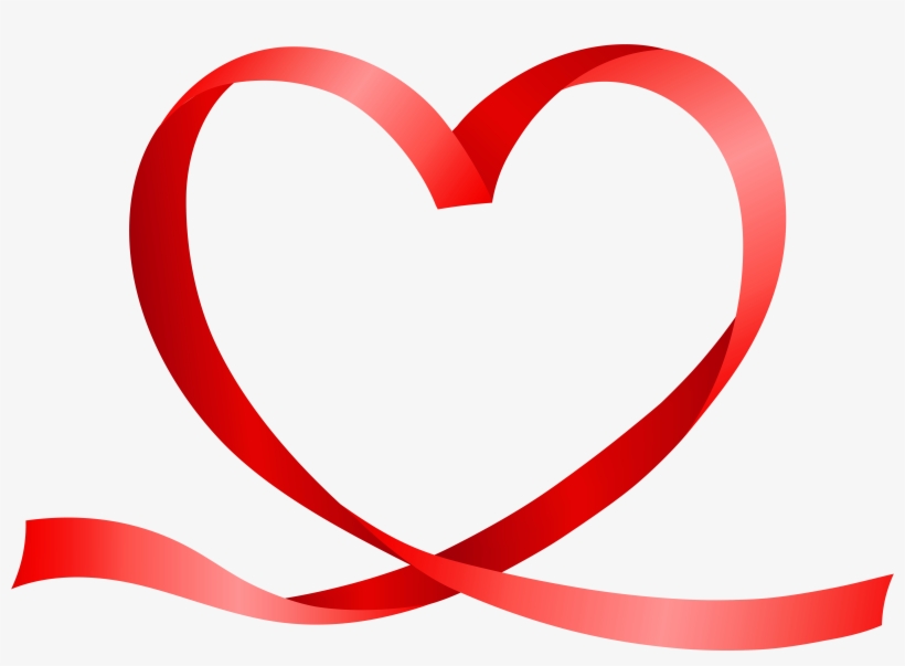 Heart Ribbion Transparent Image - Heart, transparent png #9230964