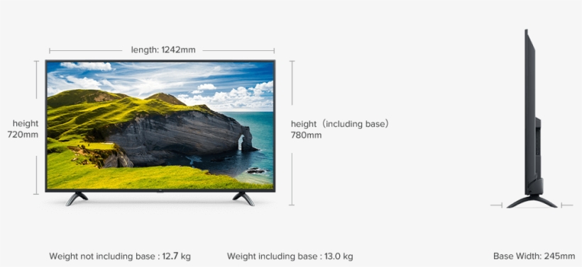 Mi Led Tv 4x Pro - Xiaomi Mi Led Tv 4x Pro 55, transparent png #9231260