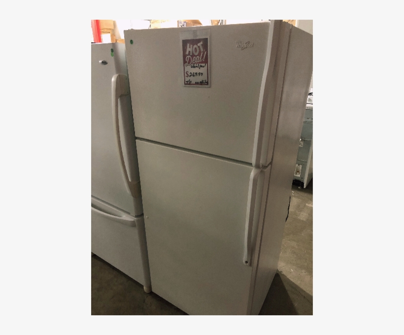Used White Whirlpool Top Bottom Refrigerator For Sale - Machine, transparent png #9231555