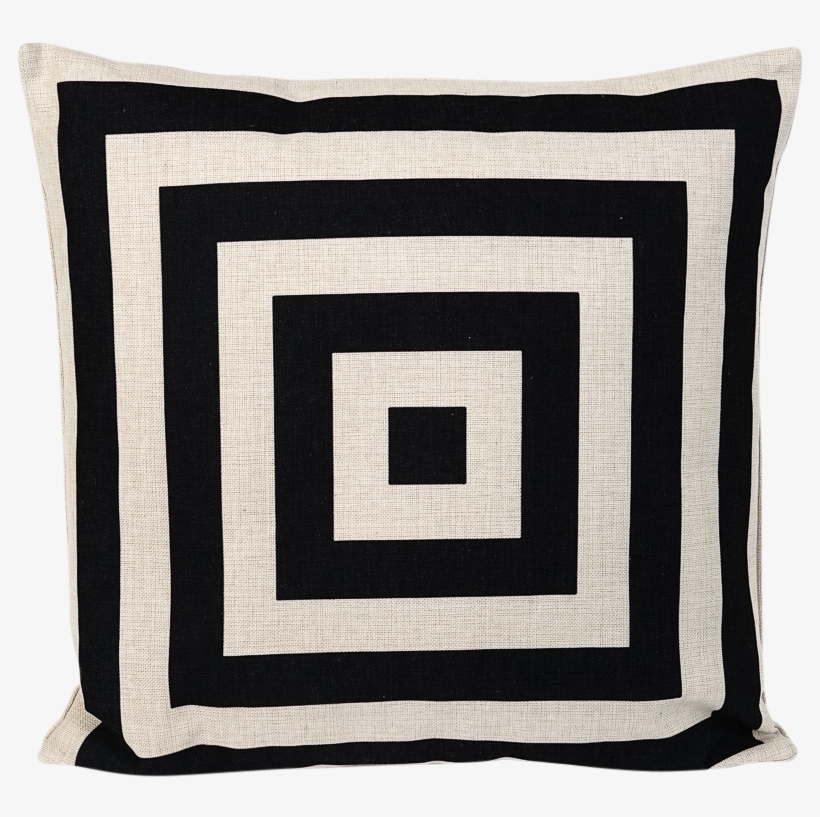 24 X Hypno Cushion - Almofada Chevron Preto E Branco, transparent png #9234065