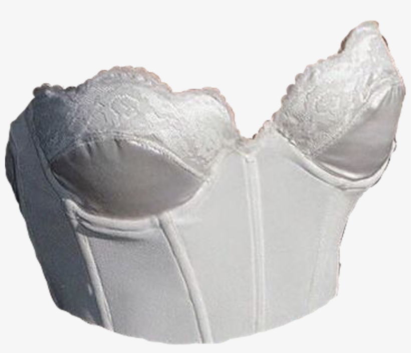 #lace #white #bustier #corset #aesthetic #niche #polyvore - Brassiere, transparent png #9236364