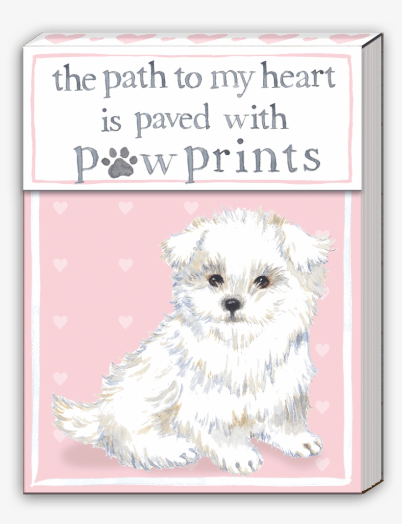 Pawprints Puppy Pocket Note Pad - Maltese, transparent png #9236491