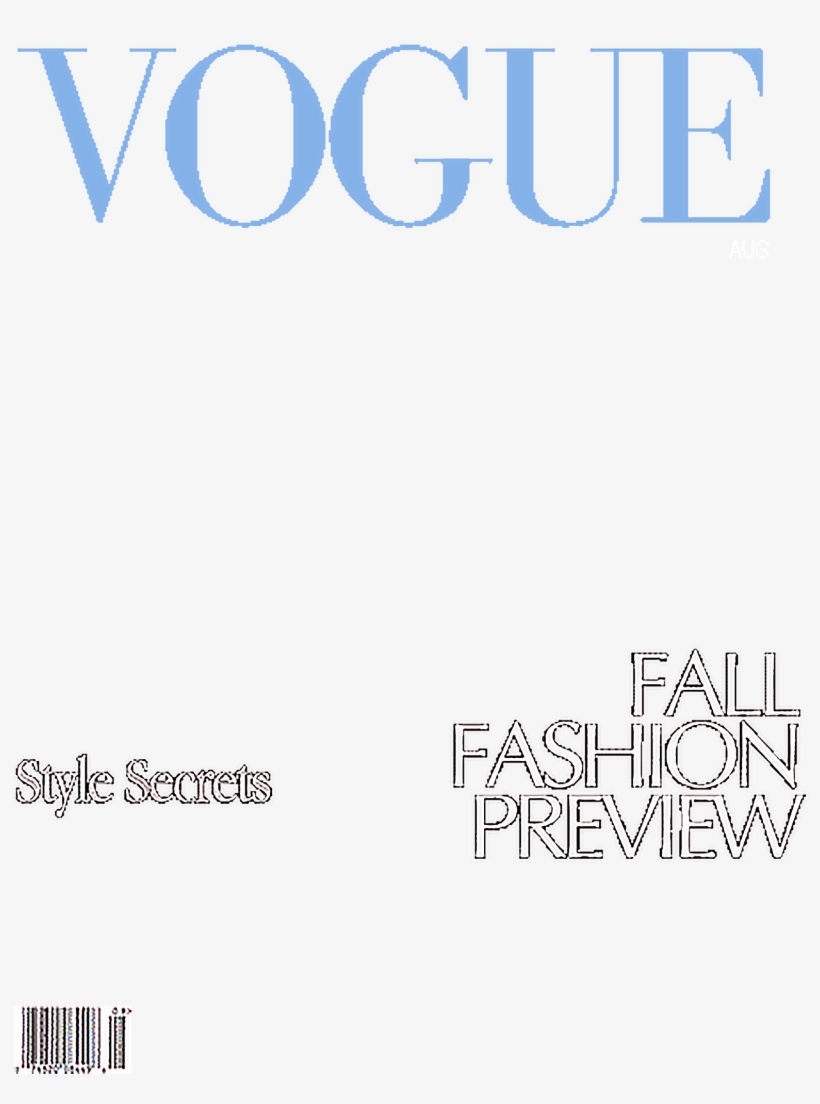 Create A Magazine Cover With An Image Of Your Own - Vogue Magazine Cover  Template - Free Transparent PNG Download - PNGkey