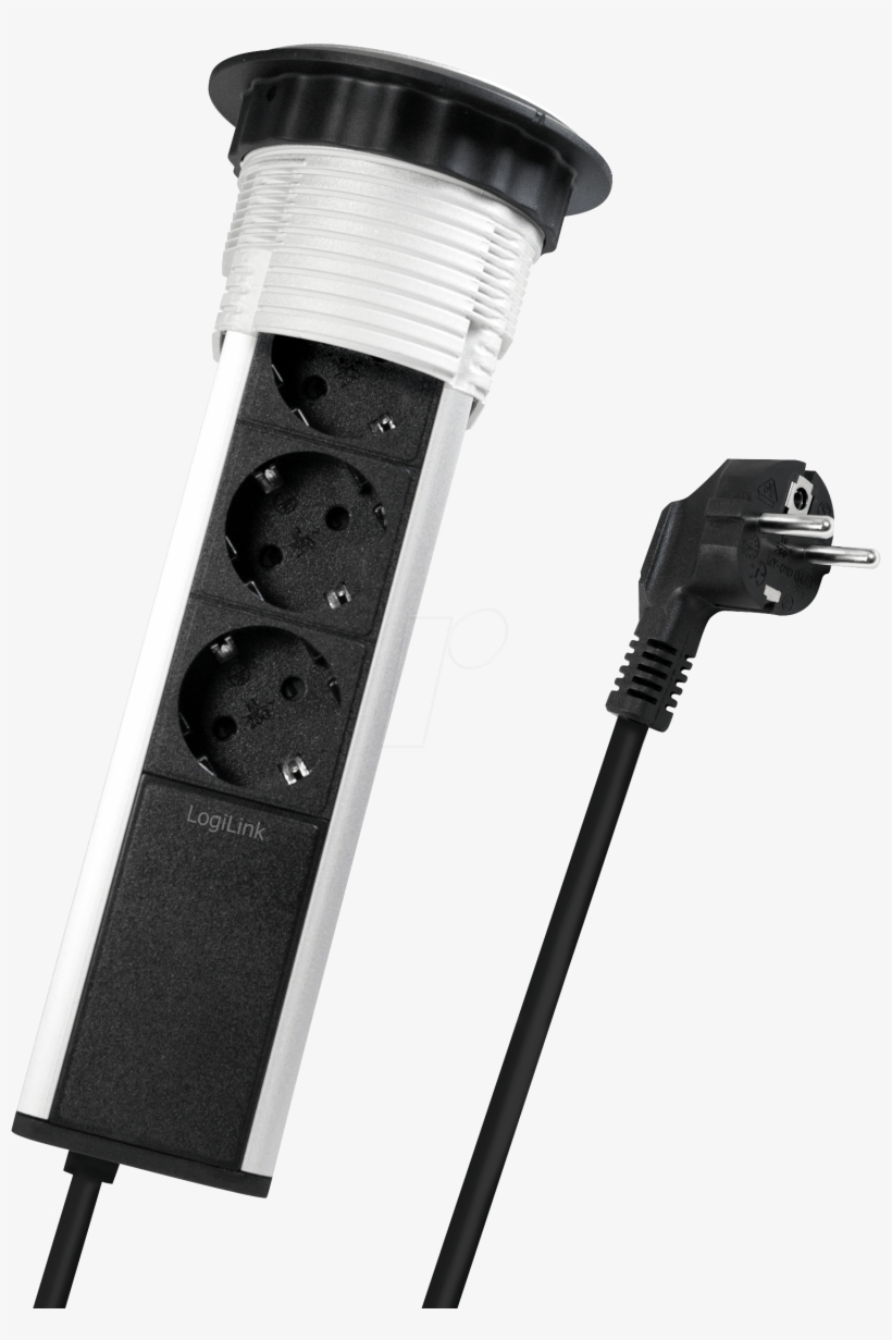 3 Way Pop Up Socket Outlet For The Table Logilink Lps235 - Ac Power Plugs And Sockets, transparent png #9238395