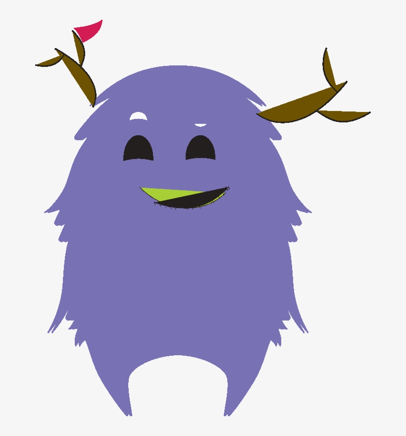Input Purple Monster With Antlers, transparent png #9238640
