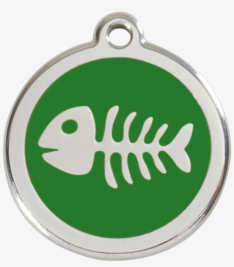 Fish Skeleton Pet Tag - Médaille Arête De Poisson, transparent png #9239425