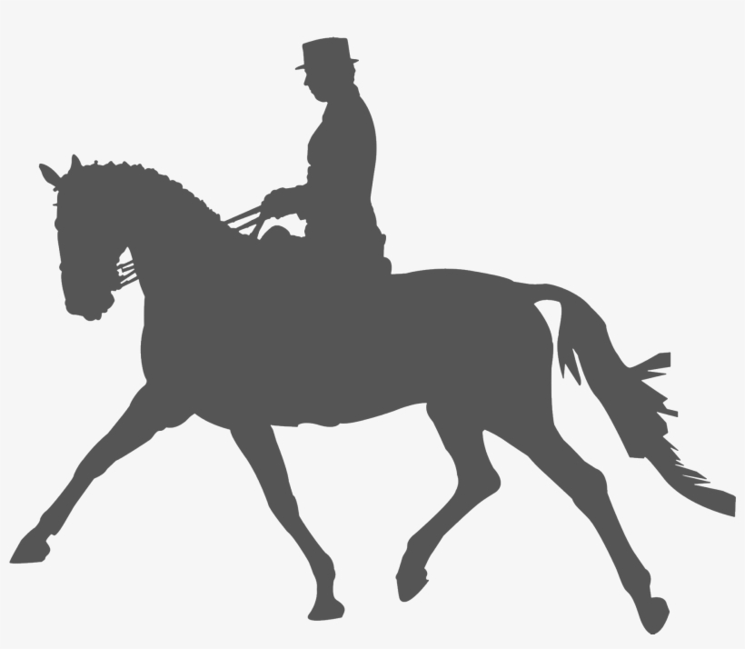 Horse Equestrianism Dressage Silhouette Clip Art - Black Reverse Dapple Horse, transparent png #9239552