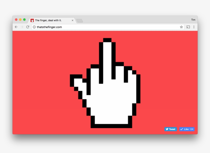 The Finger, Thats It - Click Pixel Png, transparent png #9240449